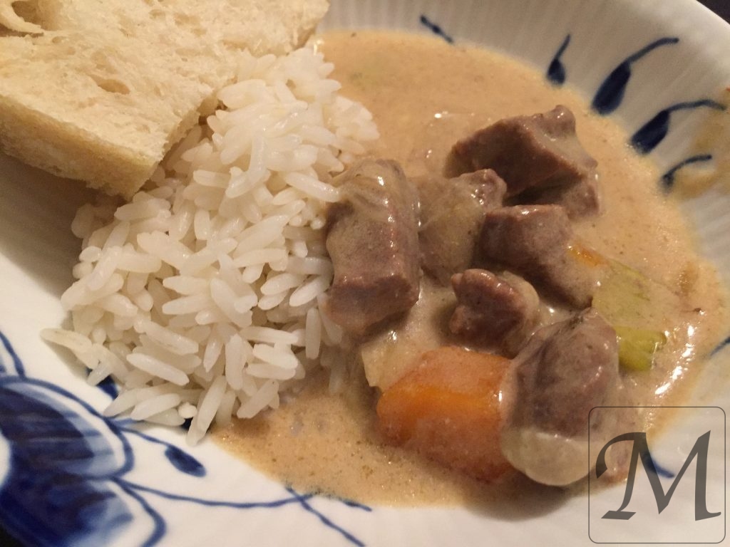 blanquette veau kalvekød i lys sauce