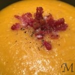 suppe med ristet bacon