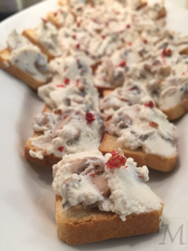 hapsere med svampe ricotta og trøffelolie